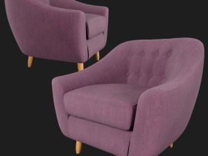 claudia fabric armchair littlewoods 3D Model