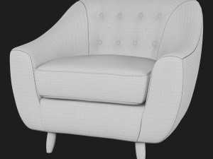 claudia fabric armchair littlewoods 3D Model