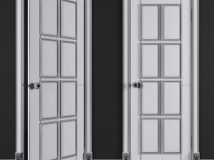 bergamo door with gold black and white 3D Model