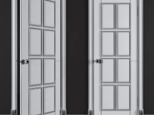 bergamo door with gold black and white 3D Model