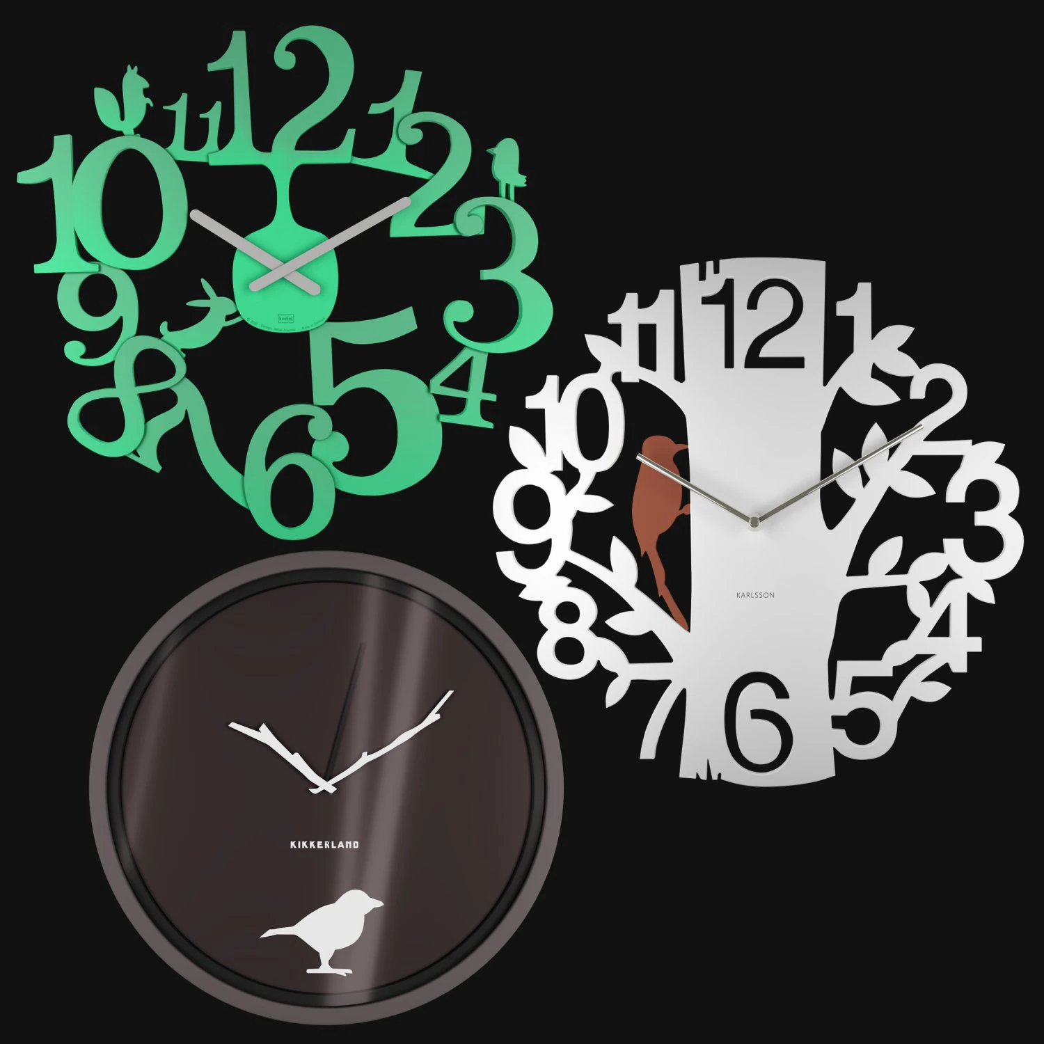 wall clocks 3D Model .c4d .max .obj .3ds .fbx .stl .blend 