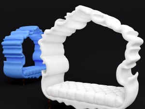 wrapped in ribbon settee 3D Model