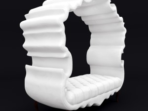 wrapped in ribbon settee Model 3D