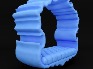 wrapped in ribbon settee Model 3D