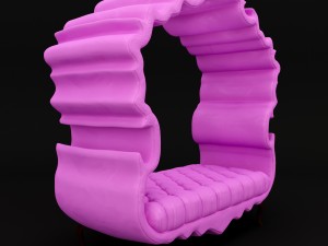 wrapped in ribbon settee Model 3D