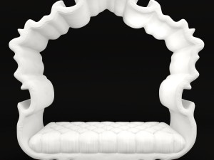 wrapped in ribbon settee Model 3D