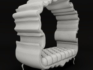 wrapped in ribbon settee Model 3D