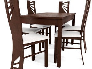 jartrad dining table set 53 3D 模型