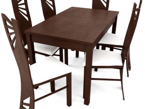 jartrad dining table set 53 3D 模型