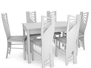 jartrad dining table set 53 3D 模型
