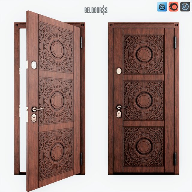 door circle beldoorss Model 3D .c4d .max .obj .3ds .fbx .stl .blend