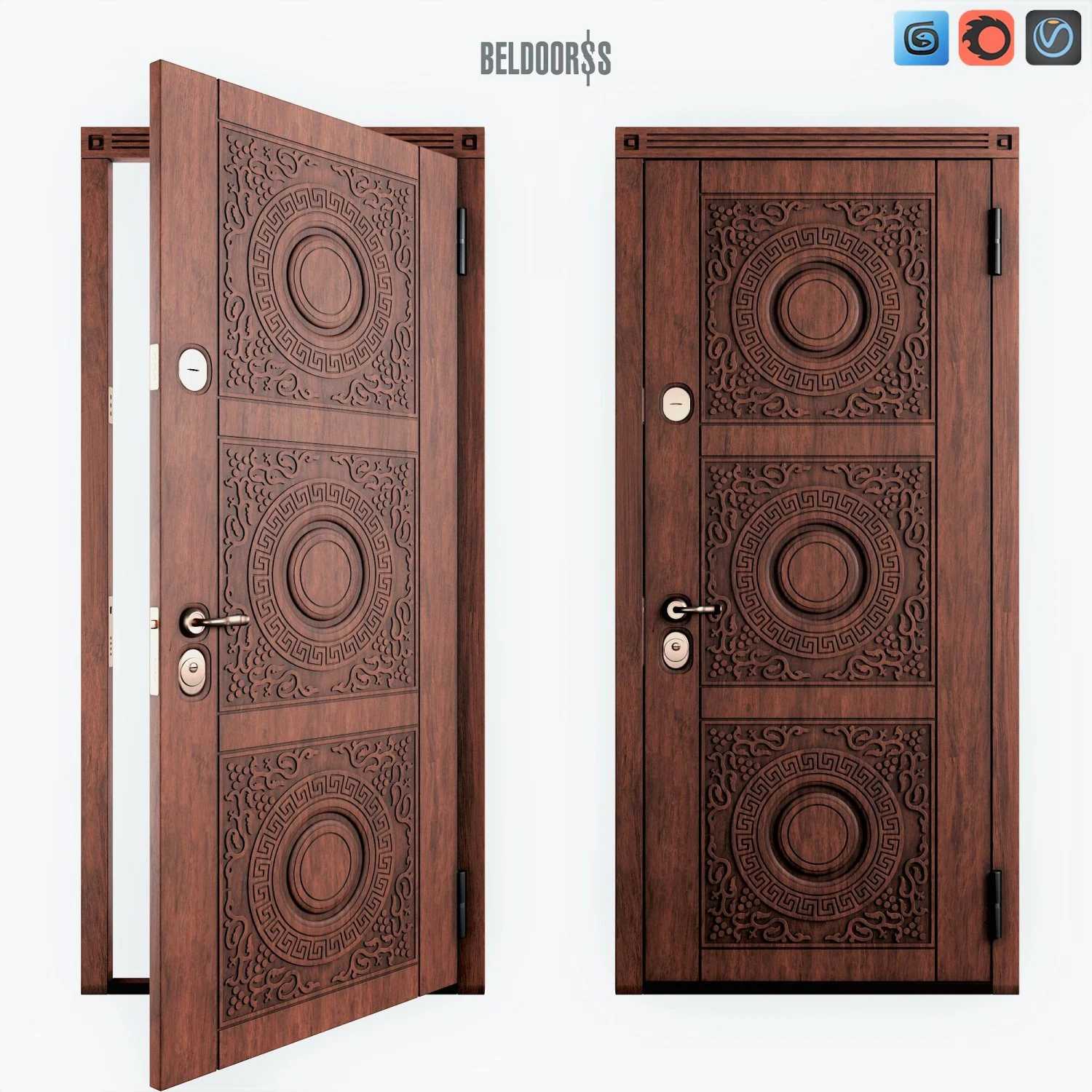 door circle beldoorss 3D Model .c4d .max .obj .3ds .fbx .stl .blend 