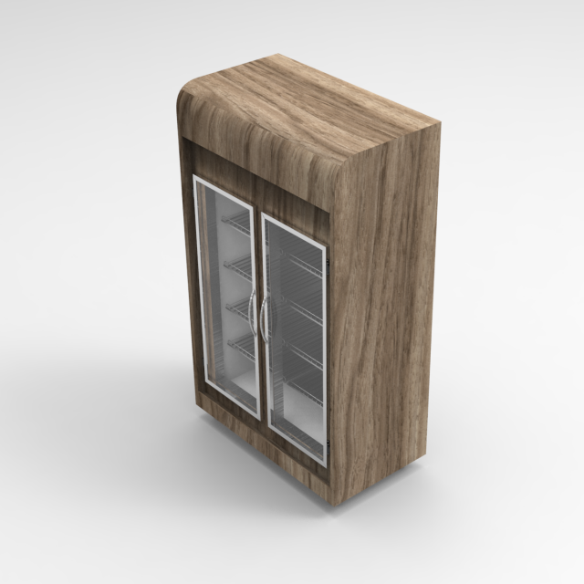 bakery 2 doors refrigerator Modelo 3D .c4d .max .obj .3ds .fbx .stl .blend 
