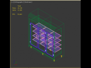 3 doors bakery display refrigerator 3Dモデル