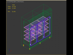 3 doors bakery display refrigerator 3Dモデル