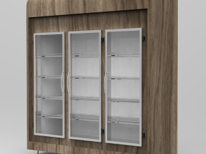 3 doors bakery display refrigerator 3Dモデル
