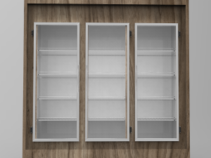 3 doors bakery display refrigerator 3Dモデル