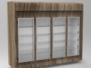 4 doors bakery display refrigerator Modèle 3D