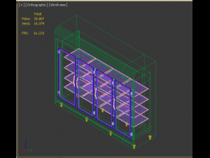 4 doors bakery display refrigerator Modèle 3D