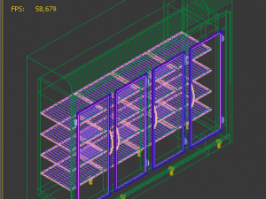 4 doors bakery display refrigerator Modèle 3D