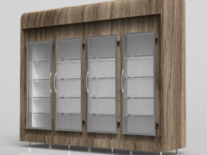4 doors bakery display refrigerator Modèle 3D