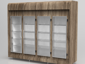4 doors bakery display refrigerator Modèle 3D