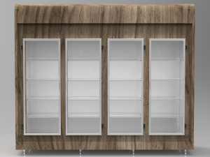 4 doors bakery display refrigerator Modèle 3D
