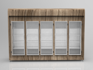5 doors bakery display refrigerator Modelo 3D
