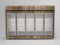 5 doors bakery display refrigerator Modelo 3D