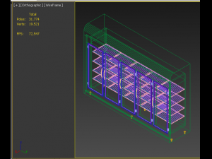 5 doors bakery display refrigerator 3D 模型