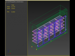 5 doors bakery display refrigerator 3D 模型