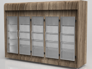 5 doors bakery display refrigerator 3D 模型