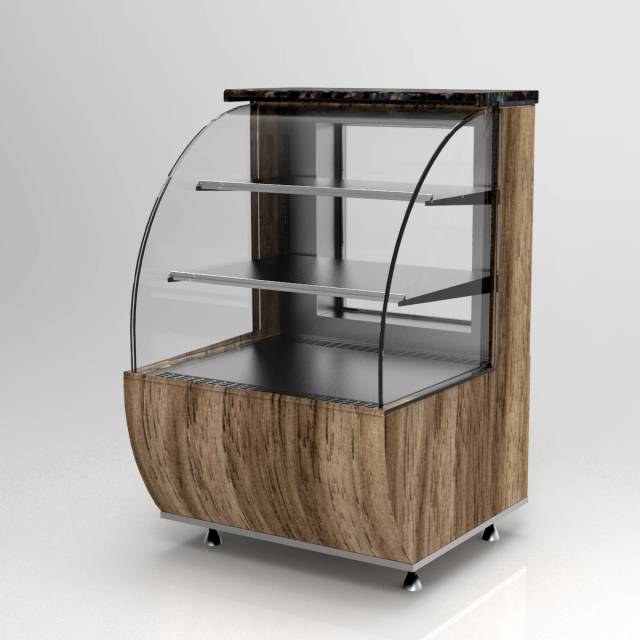round bakery display showcase refrigerated 1 door Modèle 3D .c4d .max .obj .3ds .fbx .stl .blend 