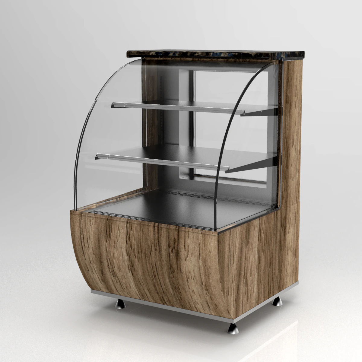 round bakery display showcase refrigerated 1 door 3D Model .c4d .max .obj .3ds .fbx .stl .blend 