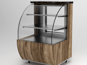 round bakery display showcase refrigerated 1 door Modello 3D