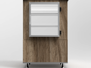 round bakery display showcase refrigerated 1 door Modèle 3D