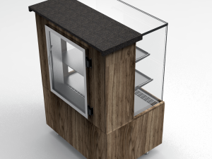square bakery display refrigerated showcase 1 door 3D Model