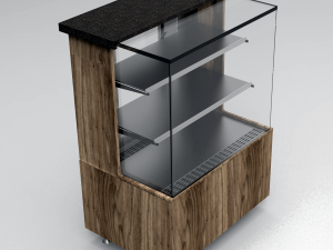 square bakery display refrigerated showcase 1 door 3D Model
