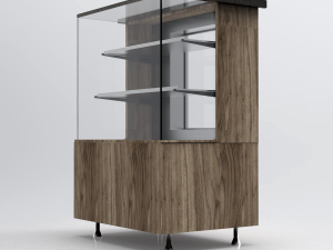 square bakery display refrigerated showcase 1 door 3D Model