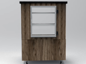 square bakery display refrigerated showcase 1 door 3D Model