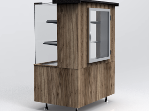 square bakery display refrigerated showcase 1 door 3D Model