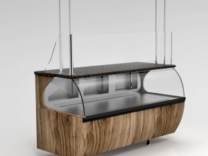 bakery butchery refrigerated showcase with hanger 3Dモデル