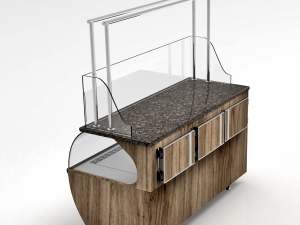 bakery butchery refrigerated showcase with hanger Modelo 3D