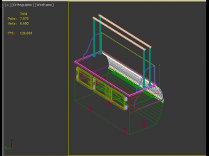 bakery butchery refrigerated showcase with hanger Modelo 3D