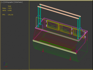 bakery butchery refrigerated showcase with hanger Modelo 3D