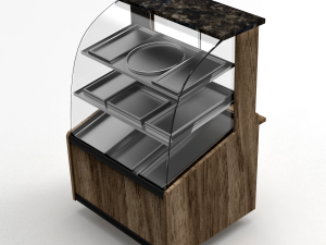 hot food bakery showcase Modelo 3D