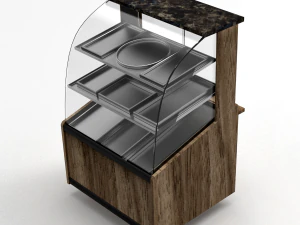 hot food bakery showcase 3D Model