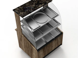 hot food bakery showcase 3D Model