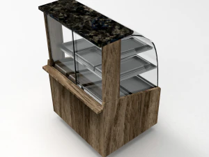hot food bakery showcase 3D Model