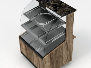 hot food bakery showcase Modelo 3D